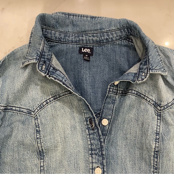 NWT Lee Blue Denim Button-Down Dress - Picture 4 of 15